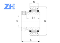 Cuscinetto di bloccaggio CLY 308-108 3L anello esterno cilindrico GN108KRR AH170744