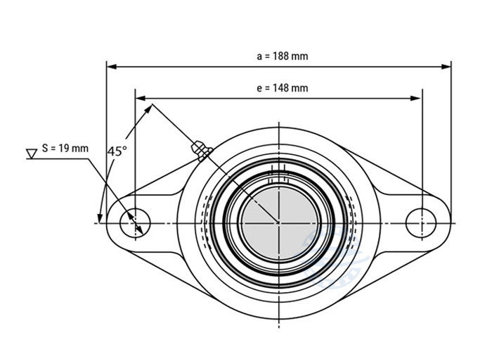 Il sistema di trasmissione P6 UCFL209 appoggia il cuscinetto a sfera con la dimensione 40*45*50mm dell'alloggio
