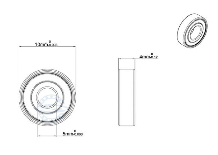 Dimensioni con cuscinetto a sfera della scanalatura profonda di MR105ZZ automobilistico di acciaio inossidabile di 5 x 10 x 4 millimetri